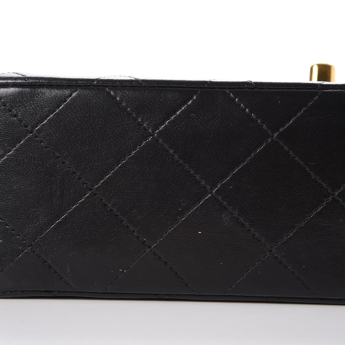 Lambskin Quilted Small Double Flap Black