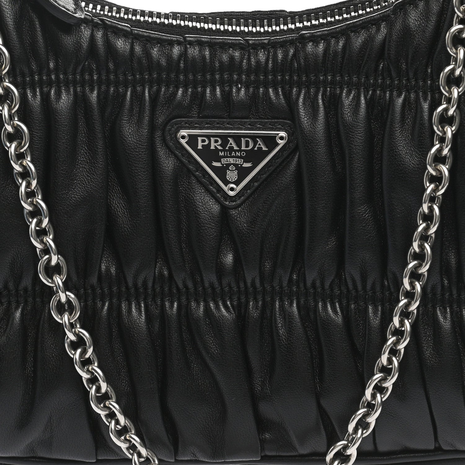 Prada Nappa Gaufre Re-Edition 2005 Shoulder Bag Black 9 of 12