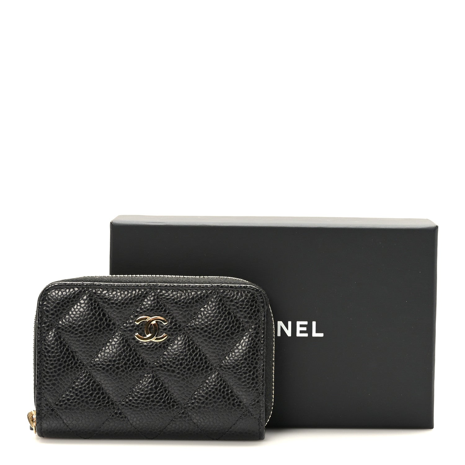 Chanel Caviar Quilted Classic Zipped Coin Purse Black 3 of 8