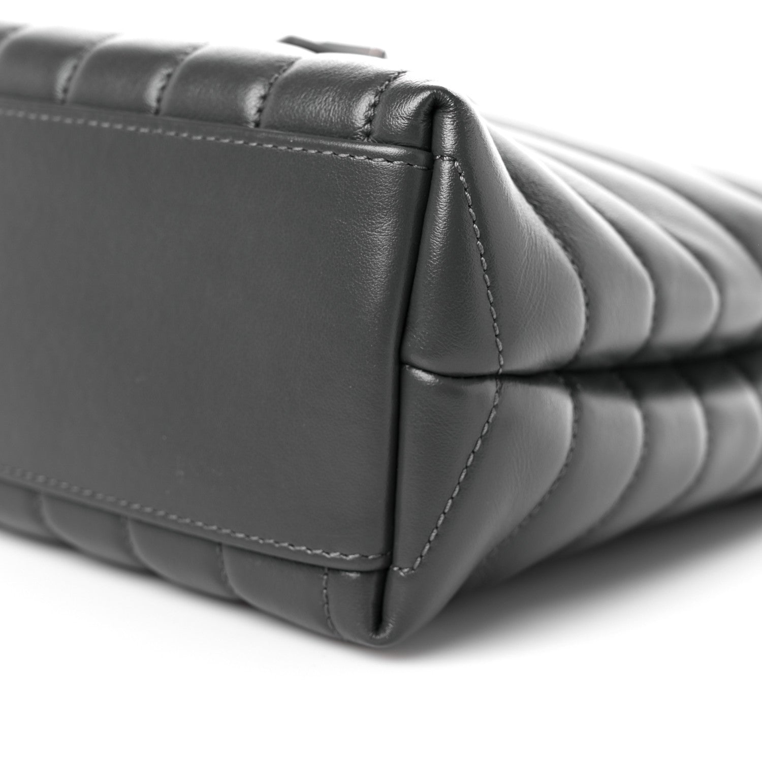 Saint Laurent Calfskin Y Quilted Monogram Small Loulou Shopper Grey 11 of 11