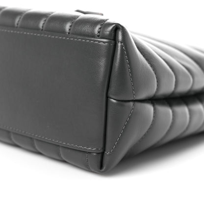 Saint Laurent Calfskin Y Quilted Monogram Small Loulou Shopper Grey 11 of 11