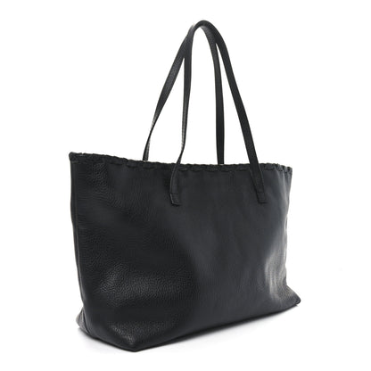 Gucci Pebbled Calfskin Bamboo Tassel Tote Black 3 of 10