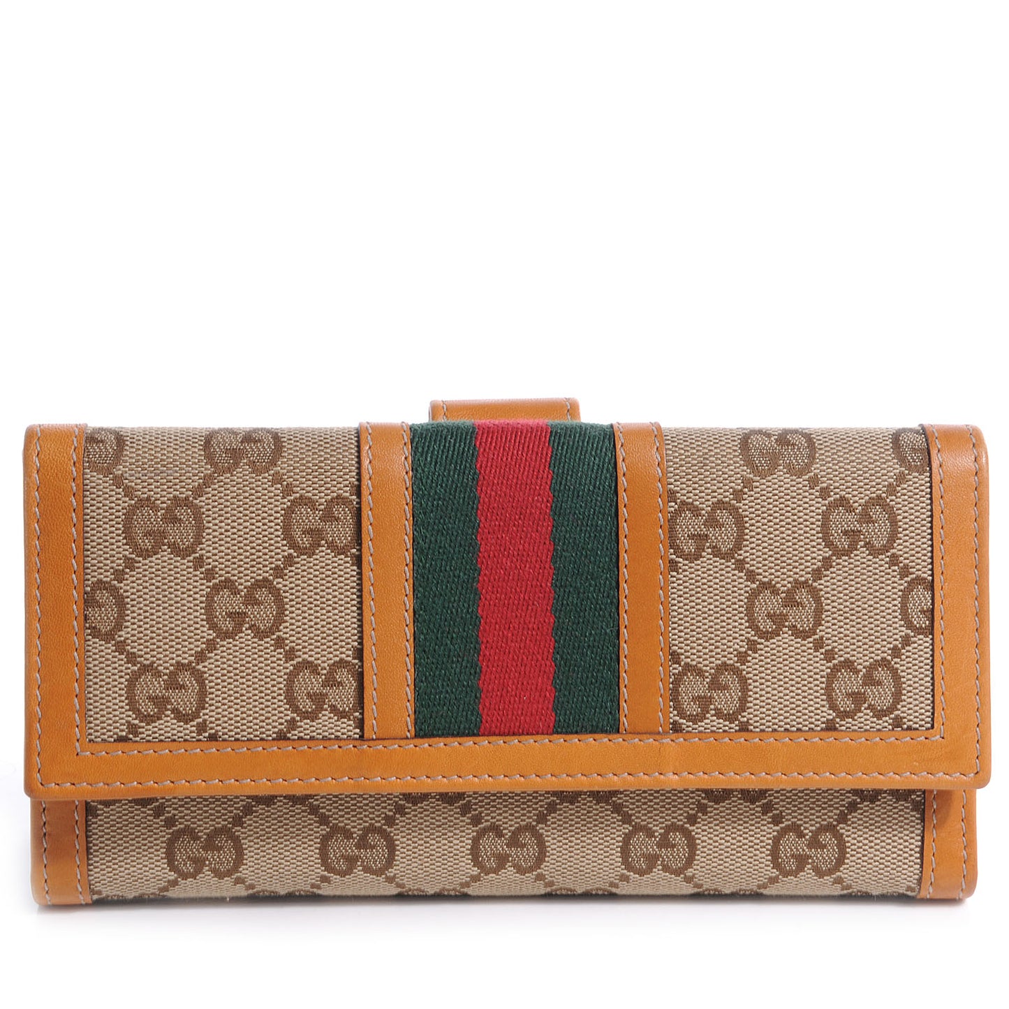 Monogram Vintage Web Continental Wallet Tan