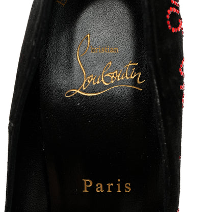Christian Louboutin Veau Velours Hottie Walkie 120 Pumps 38 Black 6 of 11