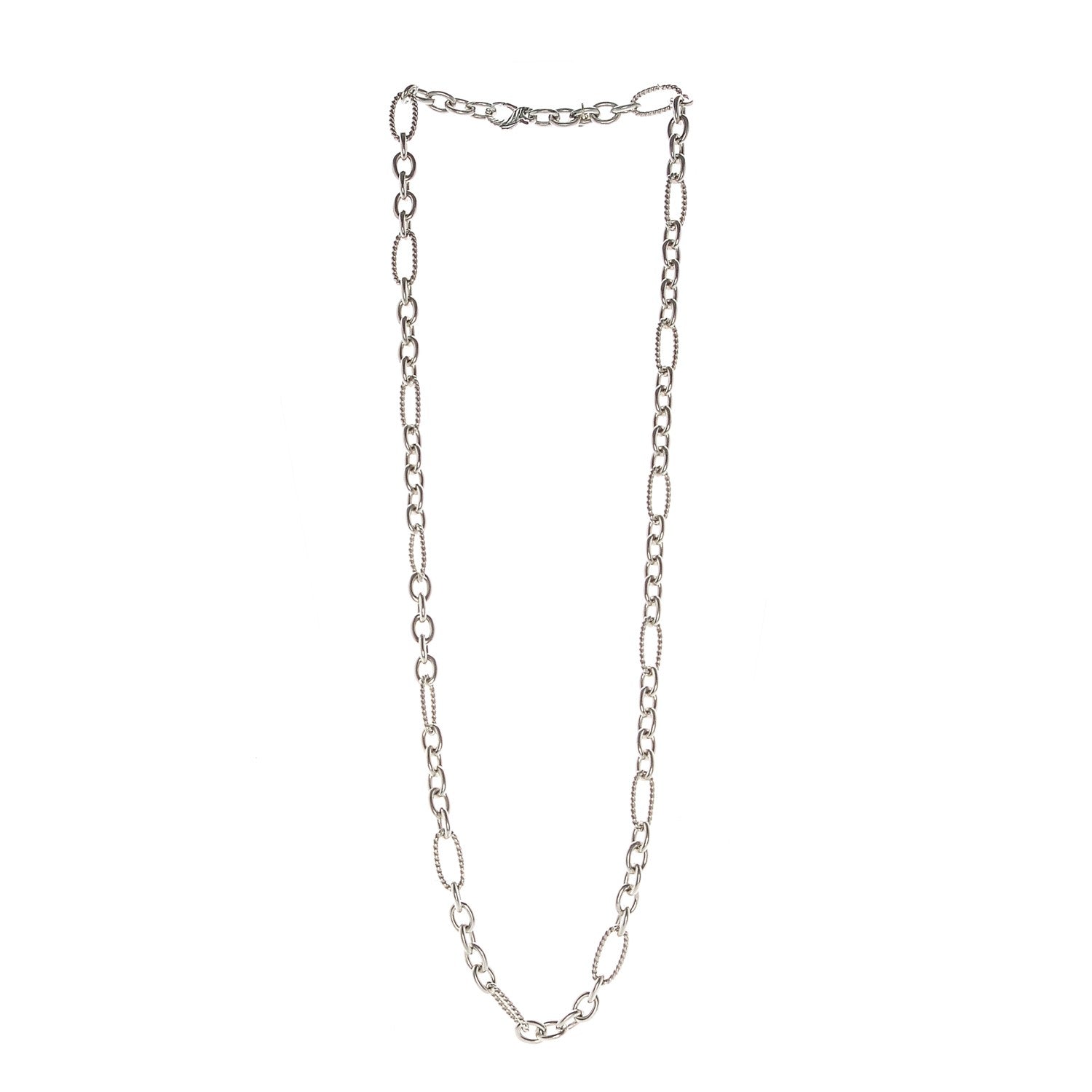 David Yurman Sterling Silver Figaro Chain Necklace 3 of 6
