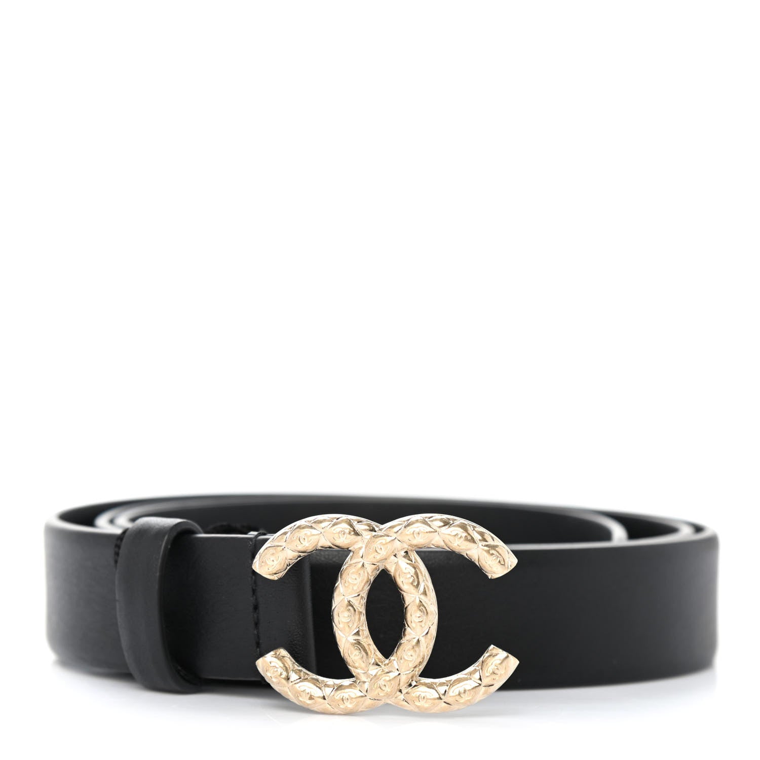 Chanel Calfskin CC Belt 85 34 Black 1 of 4