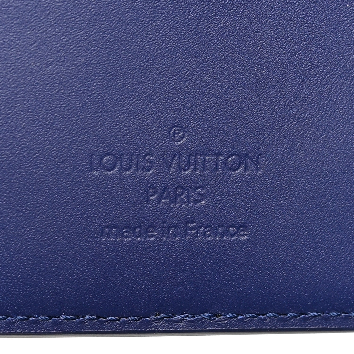 Louis Vuitton Cowhide Monogram Bandana Pocket Organizer Blue 6 of 7