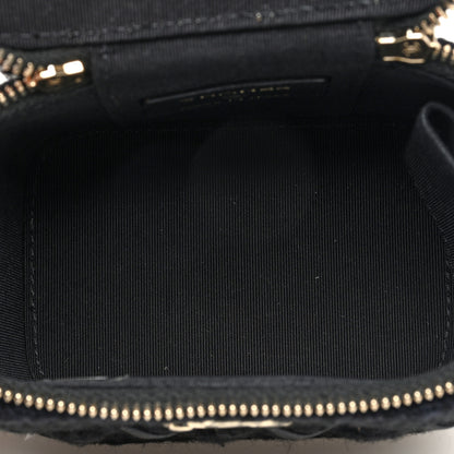 Chanel Lambskin Crochet Quilted Mini Vanity Case With Chain Black 5 of 10