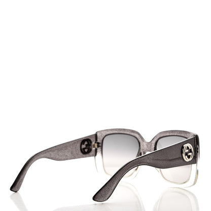 Gucci Glitter Square Optyl Sunglasses 3814/S Gray Silver 4 of 8