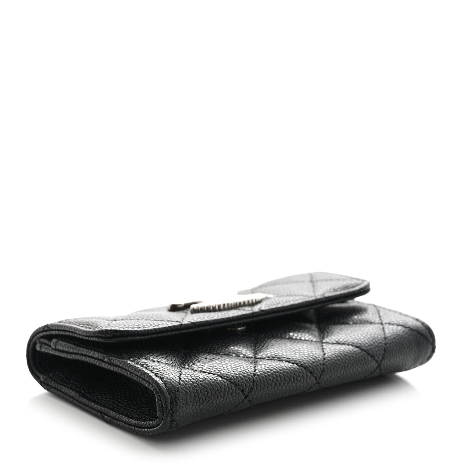 Chanel Caviar Quilted CC Flap Card Holder Black 4 of 9