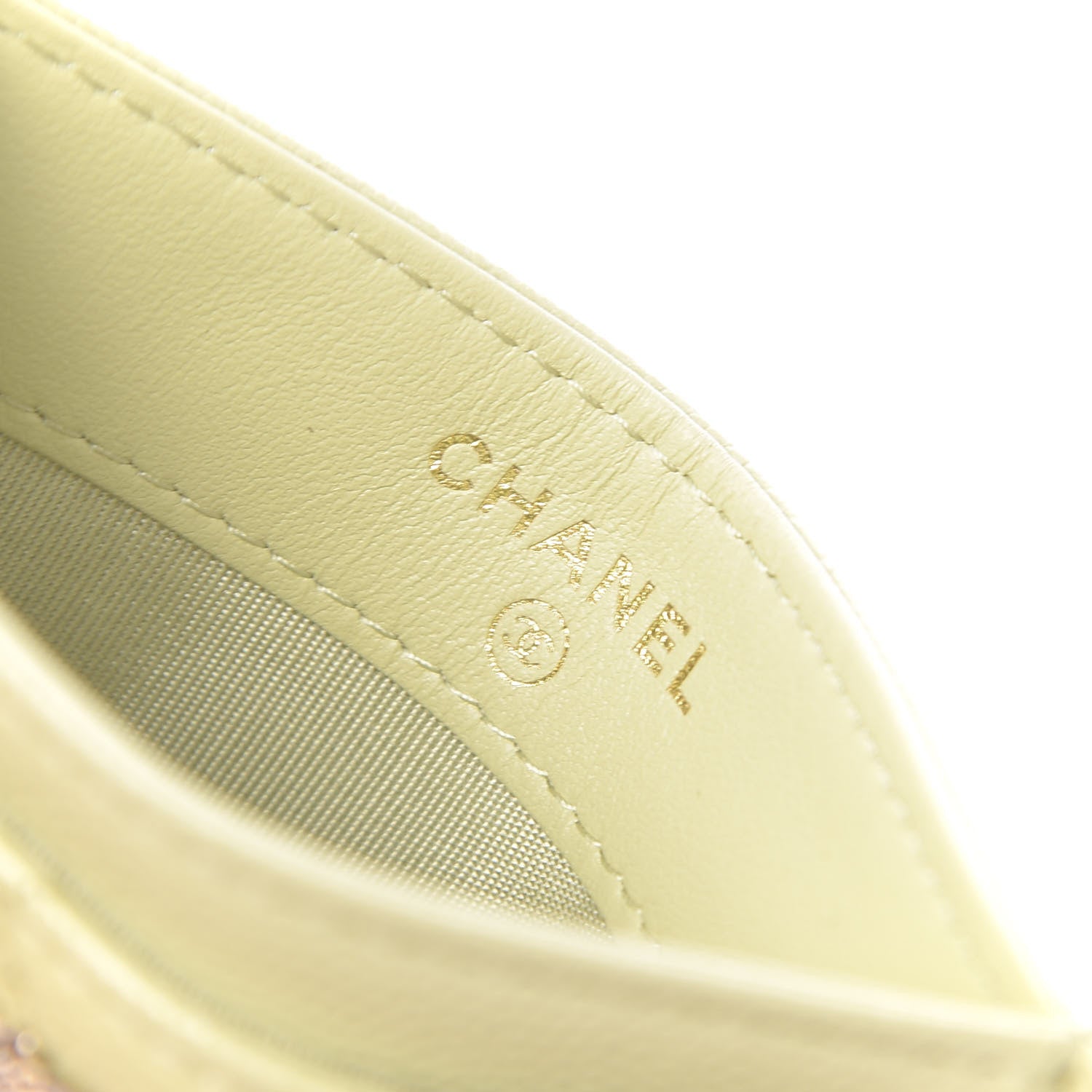 Chanel Caviar Quilted French New Wave Card Holder Light Green 6 of 9