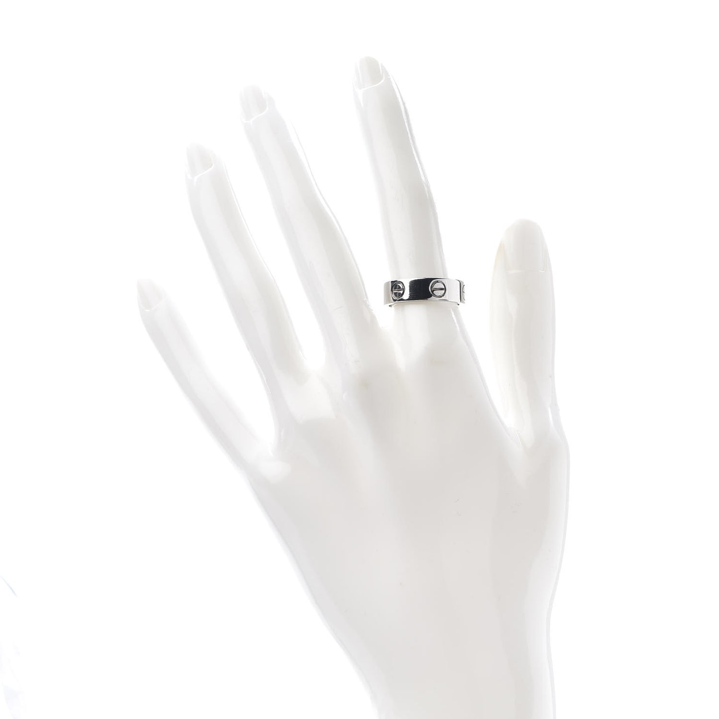 18K White Gold 5.5mm LOVE Ring 53 6.25