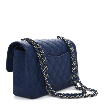 Chanel Caviar Quilted Small Double Flap Blue 3 of 11