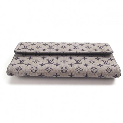 Louis Vuitton Monogram Mini Porte Tresor Intl Wallet Blue 4 of 9