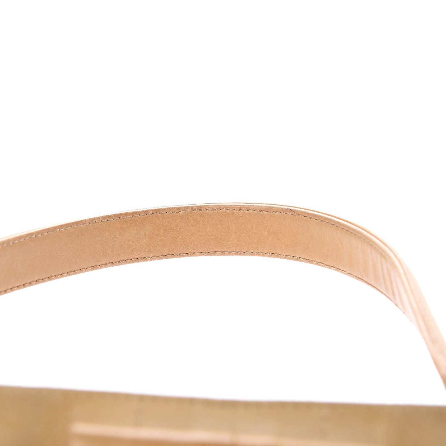 Suede Square Stitched Mademoiselle Shoulder Bag Beige