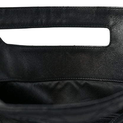 Chanel Calfskin Stitched CC Flap Clutch Black 13 of 15