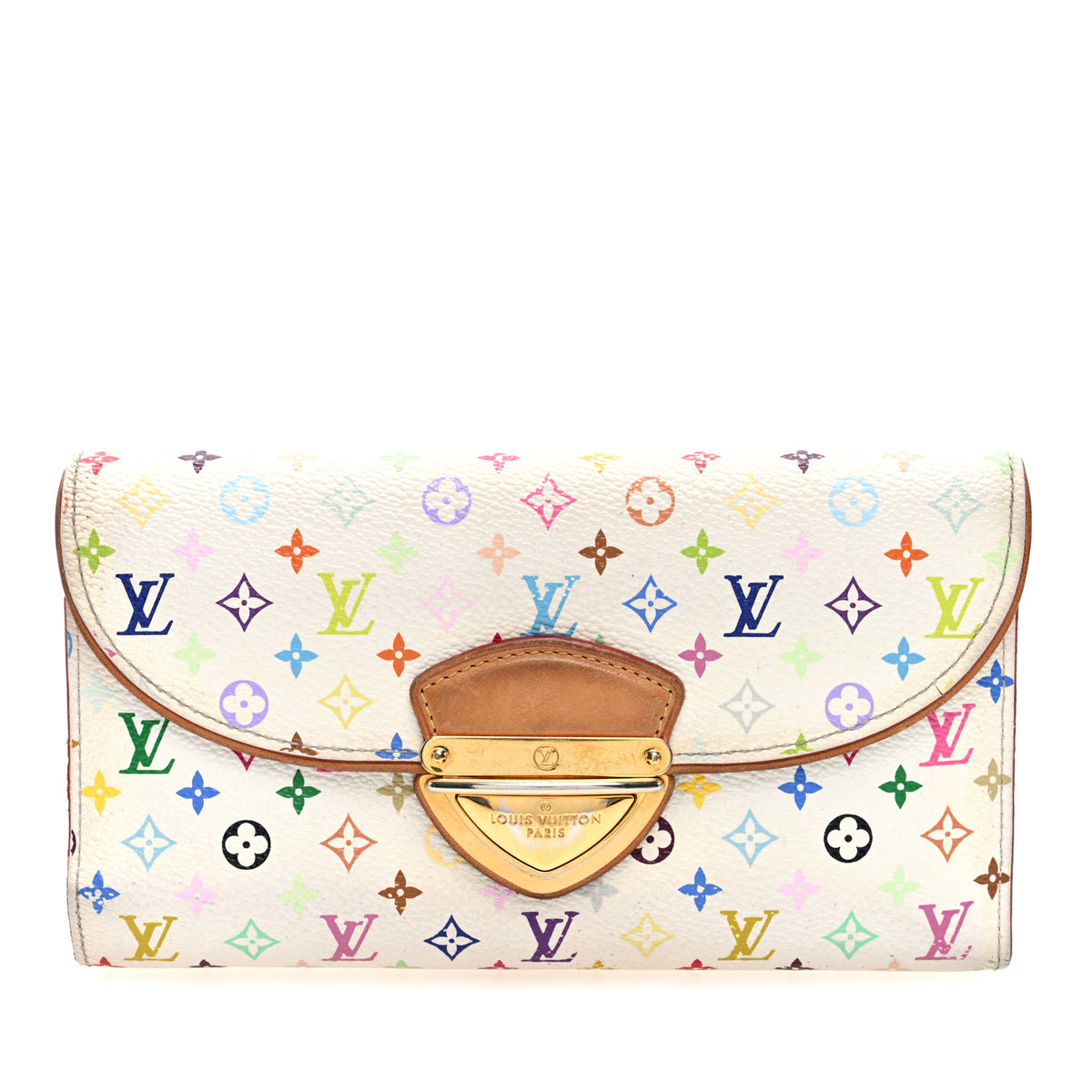 Louis Vuitton Monogram Multicolor Eugenie Wallet White Litchi 1 of 7