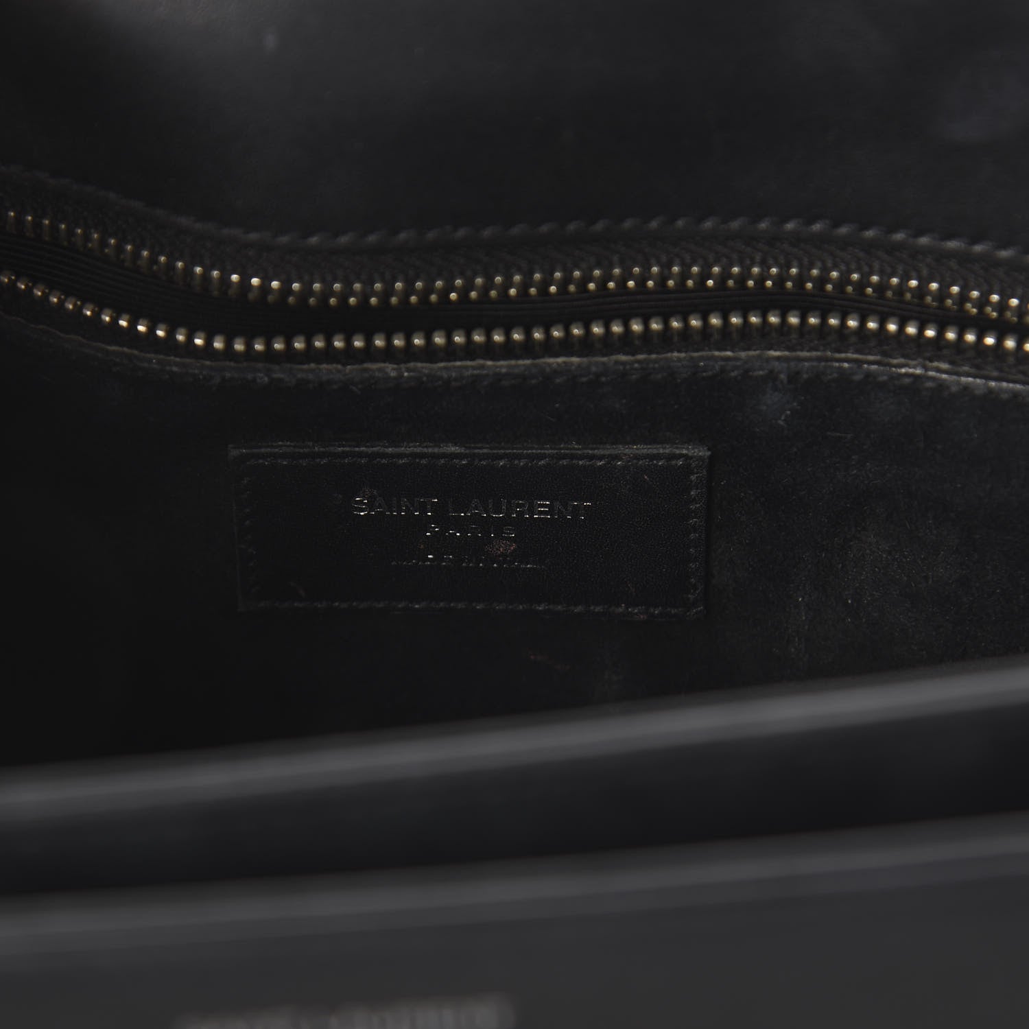 Saint Laurent Smooth Calfskin Medium Classic Monogram Universite Bag Black 6 of 9
