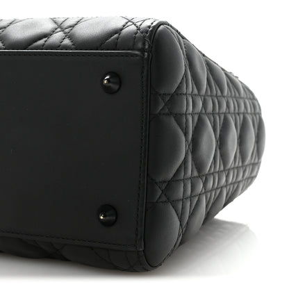 Christian Dior Ultra Matte Calfskin Cannage Medium Lady Dior Black 9 of 9