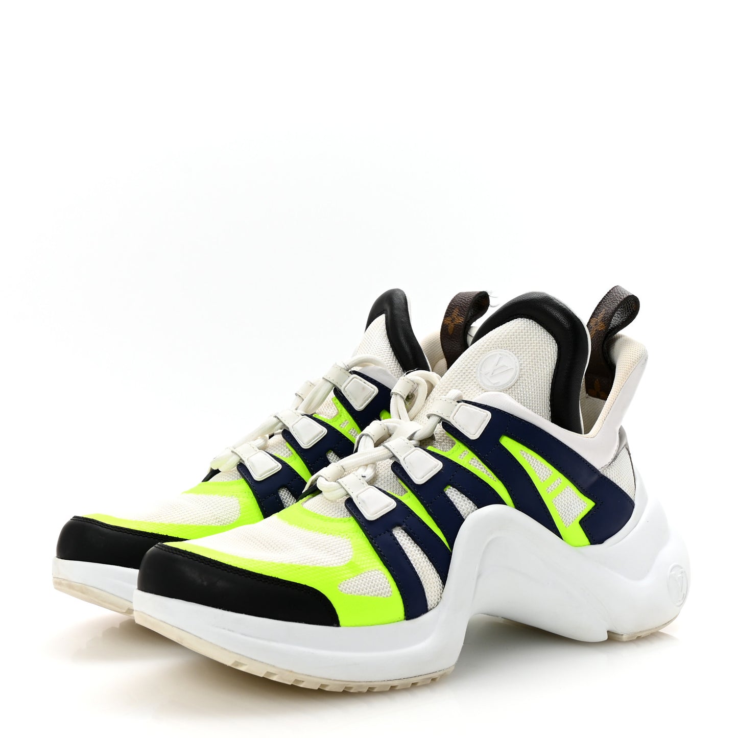 Calfskin Technical Nylon Monogram LV Archlight Sneakers 41 Fluo Yellow