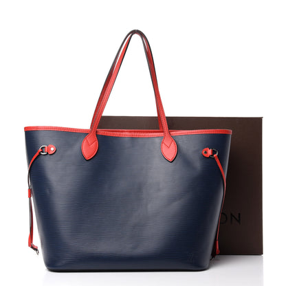 Louis Vuitton Epi Neverfull MM Indigo Coquelicot 14 of 14