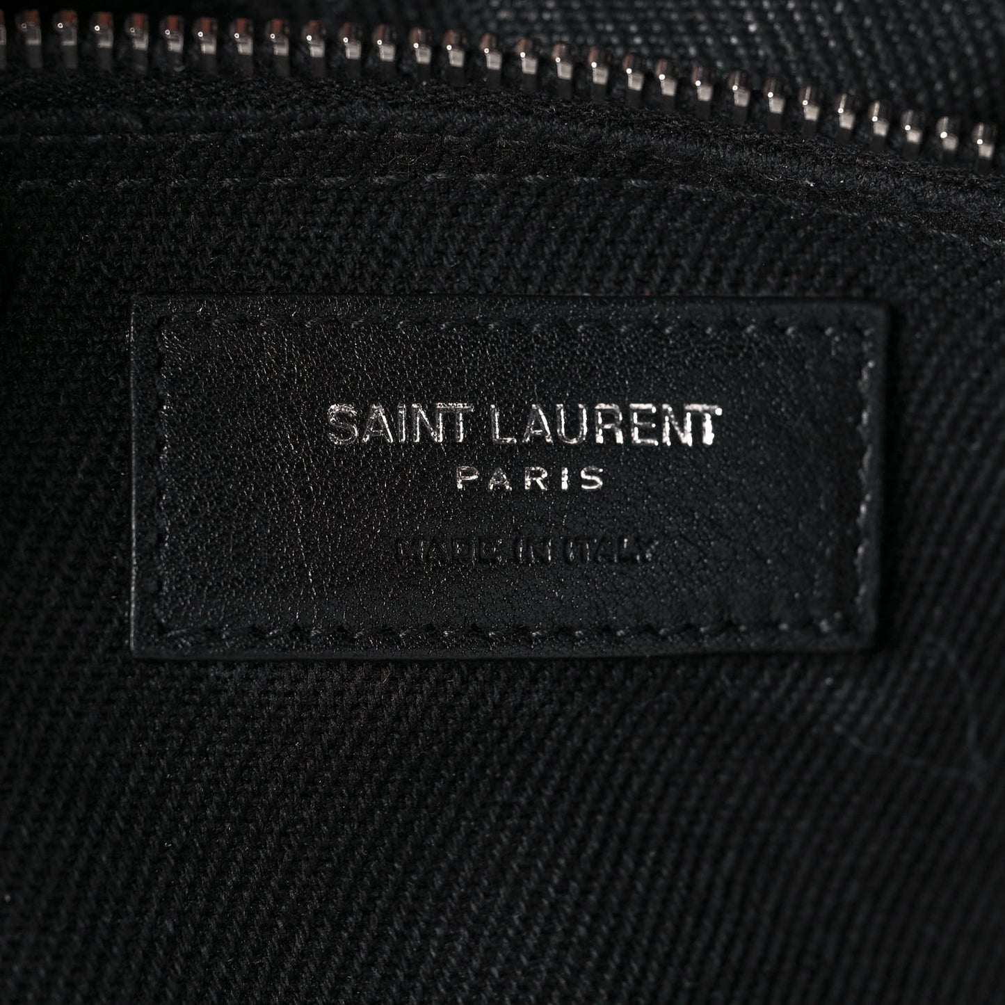 Linen Calfskin Rive Gauche Tote Black