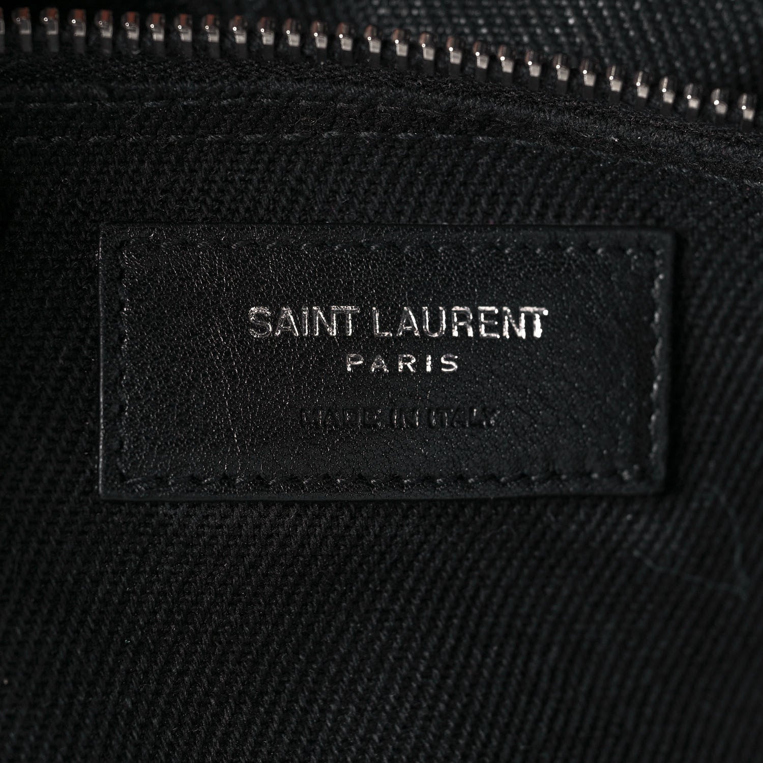 Saint Laurent Linen Calfskin Rive Gauche Tote Black 6 of 13
