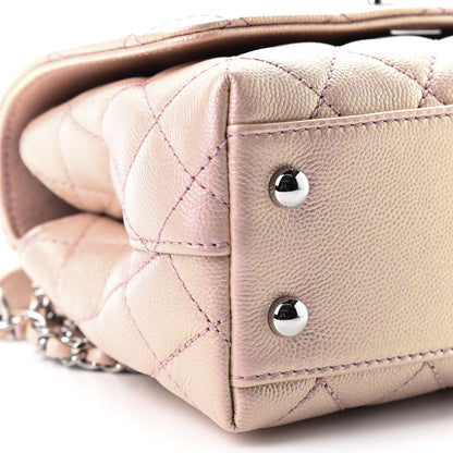 Chanel Iridescent Caviar Quilted Extra Mini Coco Handle Flap Light Pink 7 of 8
