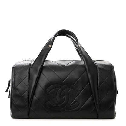Chanel Lambskin CC Chevron All Day Long Boston Black 1 of 11
