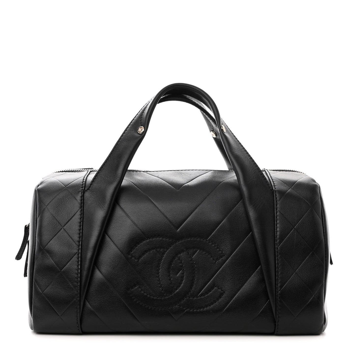 Lambskin CC Chevron All Day Long Boston Black