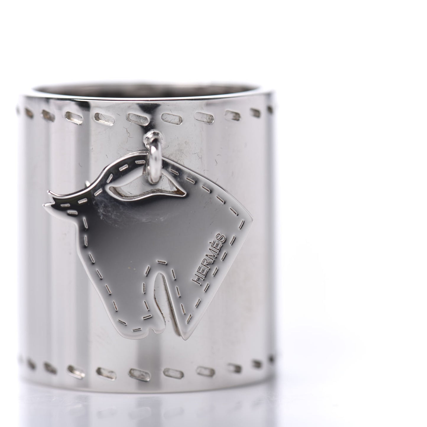 Palladium Tete de Cheval Horse Charm Scarf Ring