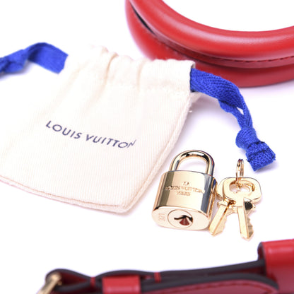 Louis Vuitton Denim Damier Monogram Patchwork Speedy Bandouliere 30 Blue Rouge 21 of 25