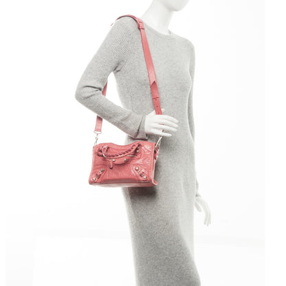 Balenciaga Agneau Giant 12 Silver Hardware Mini City Rose Bombon Raspberry 2 of 8