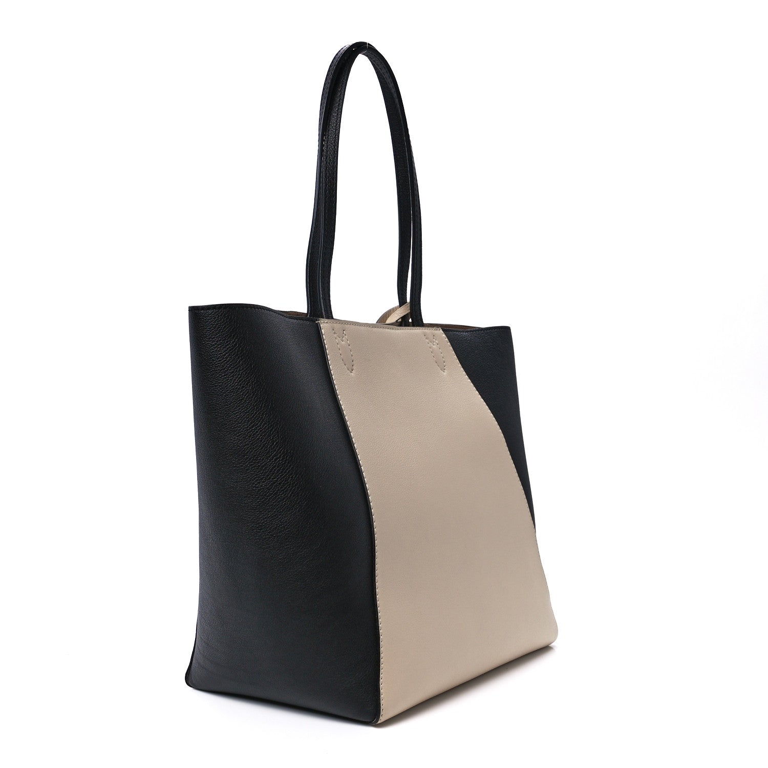 Louis Vuitton Calfskin Lockme Cabas Vanille Black 3 of 13