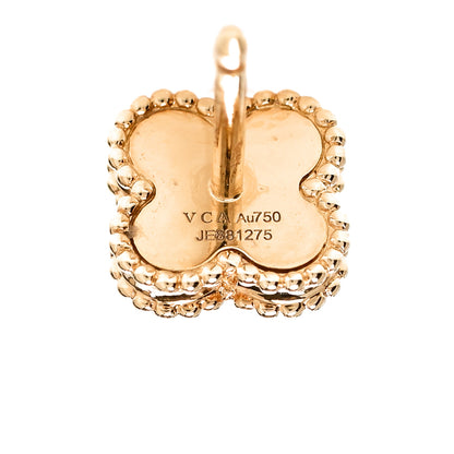 Van Cleef & Arpels 18K Yellow Gold Black Onyx Sweet Alhambra Earrings 4 of 5