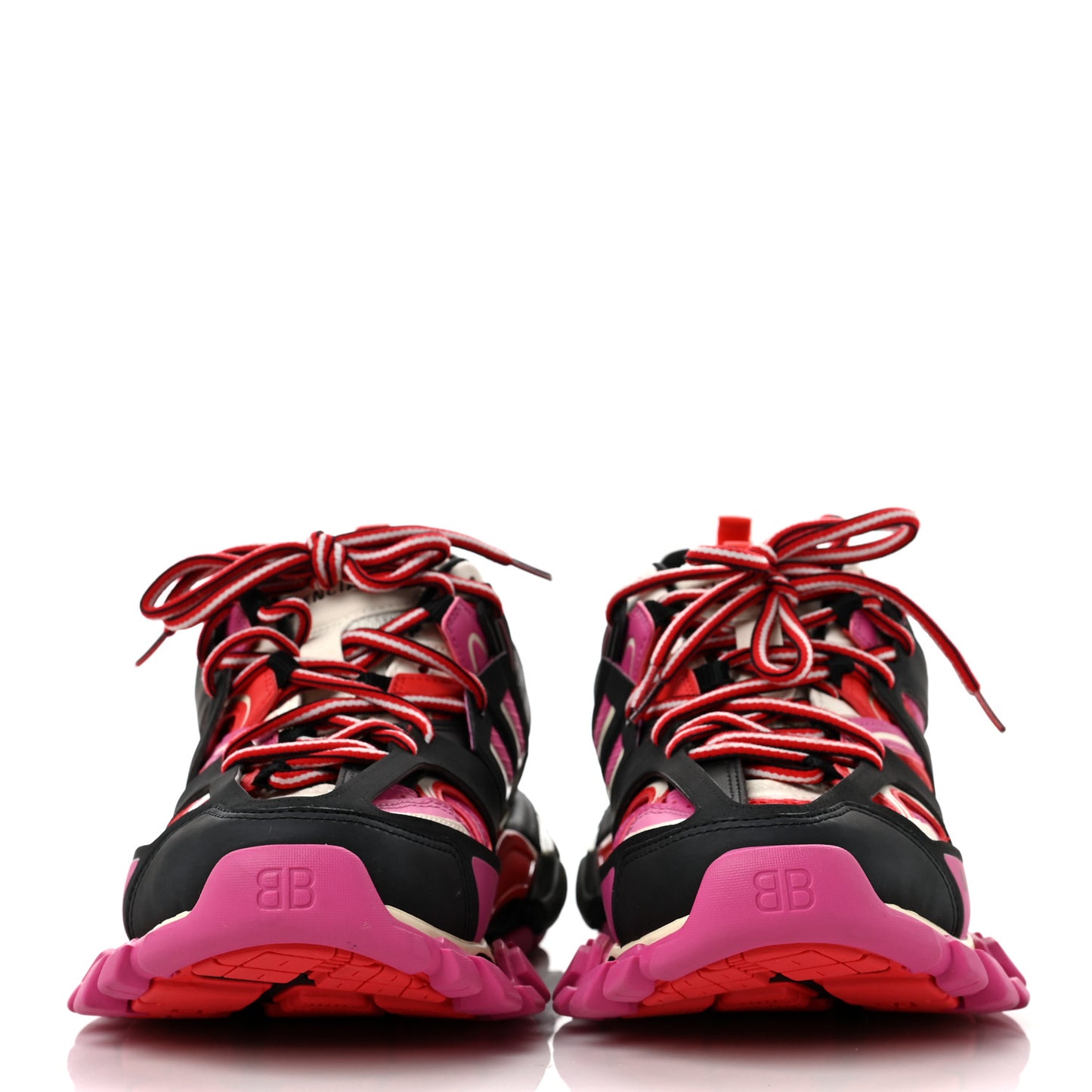 Mesh Nylon Womens Track Sneakers 40 Black Pink Red