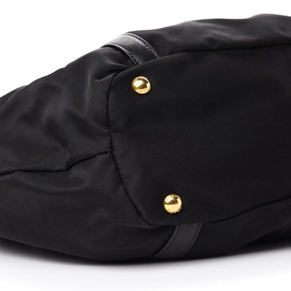 Prada Tessuto Nylon Jacquard Logo Tote Black 6 of 11