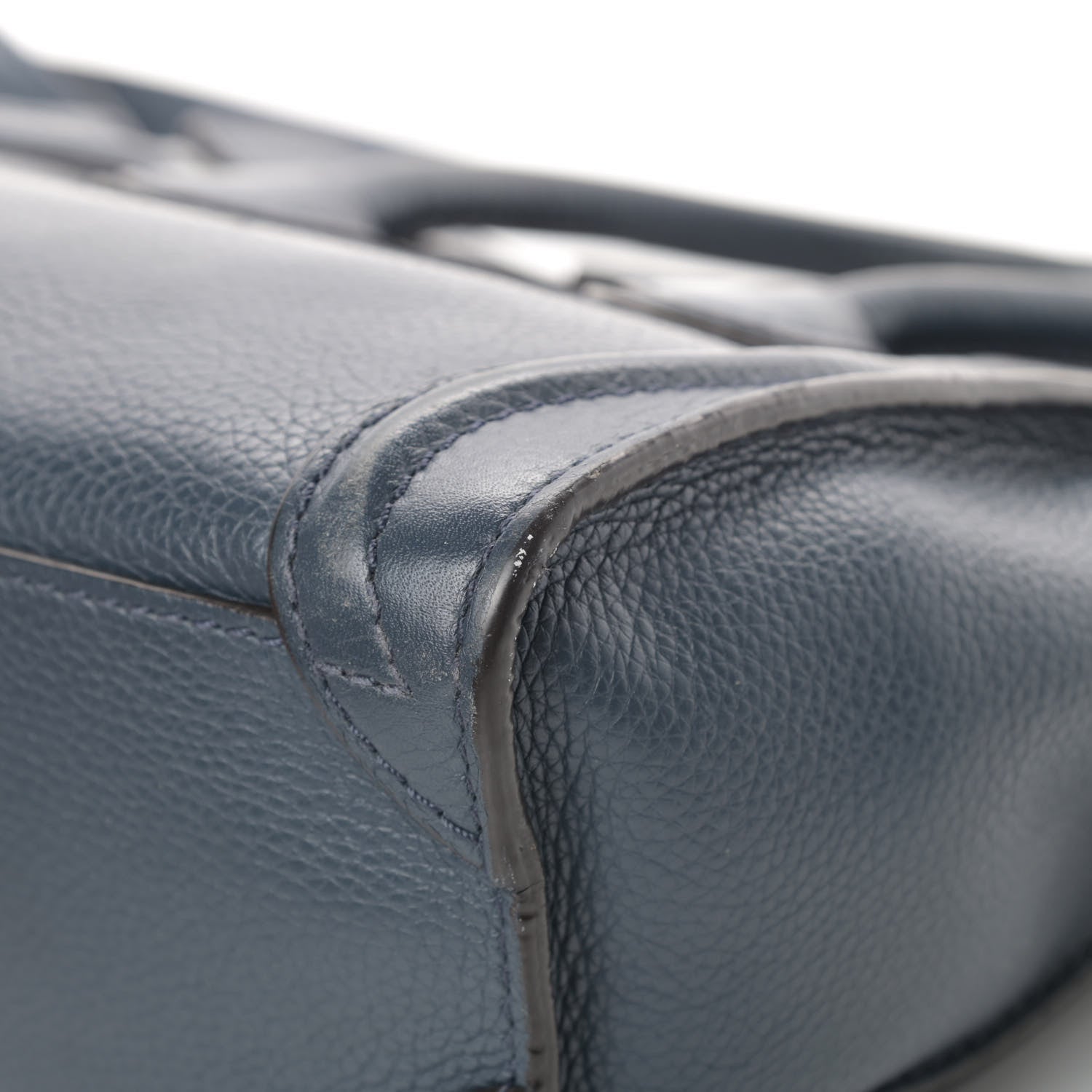 Celine Drummed Calfskin Nano Luggage Orage 11 of 19