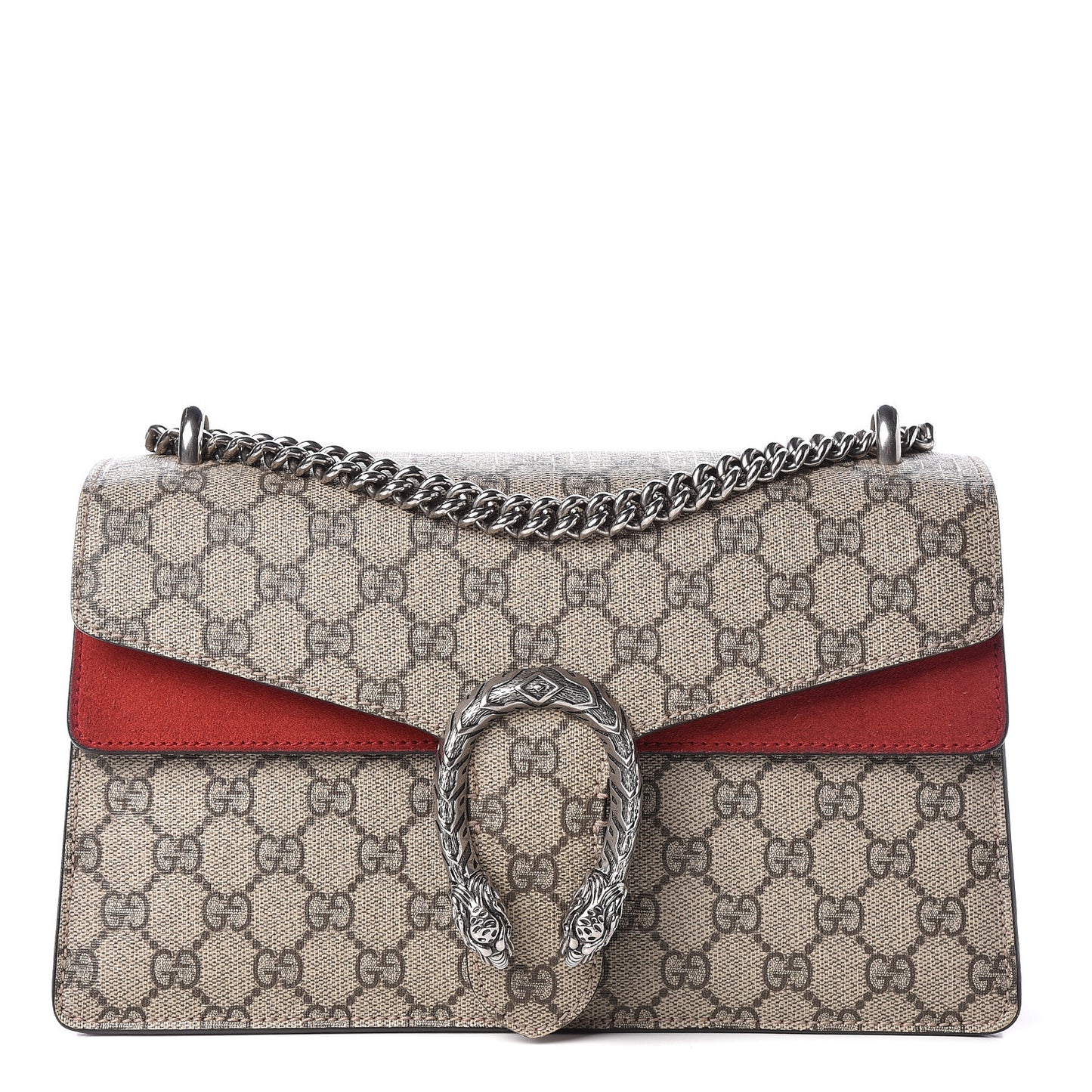 GG Supreme Monogram Small Dionysus Shoulder Bag Red