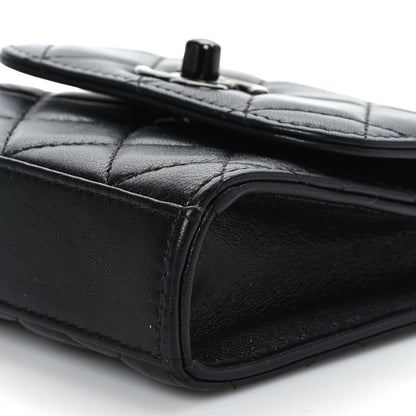 Chanel Lambskin Quilted Mini Trendy CC Clutch With Chain So Black 9 of 9