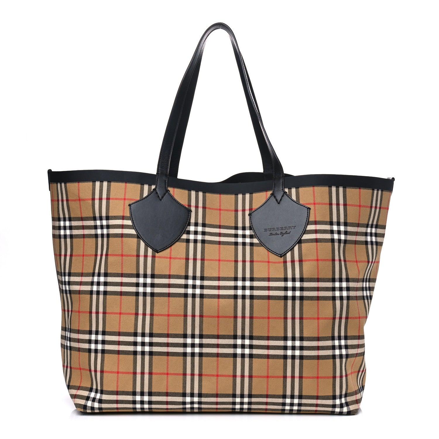 Burberry Vintage Check Extra Large The Giant Reversible Tote Antique Yellow 1 of 17