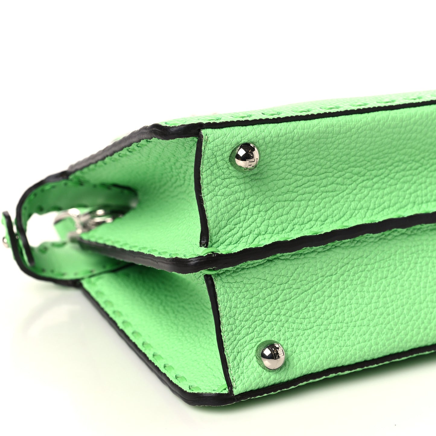 Cuoio Roma Sellerissima Nappa Sintetica Tape Stitch Small Peekaboo I SEE U Satchel Edamame