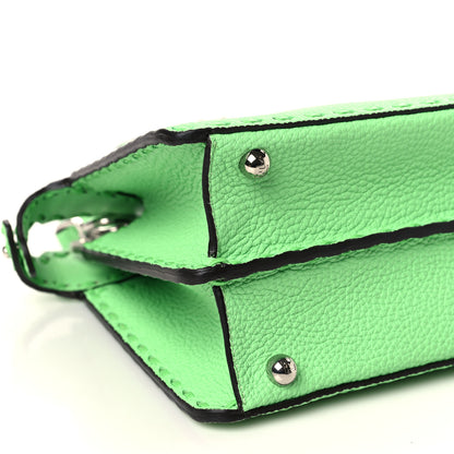 Fendi Cuoio Roma Sellerissima Nappa Sintetica Tape Stitch Small Peekaboo I SEE U Satchel Edamame 9 of 11