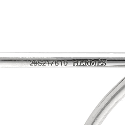 Hermes Sterling Silver MM Loop Earrings 4 of 4