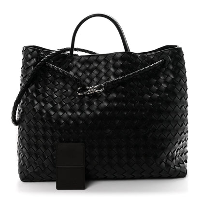 Bottega Veneta Nappa Intrecciato Large Andiamo Shoulder Bag Black 3 of 10