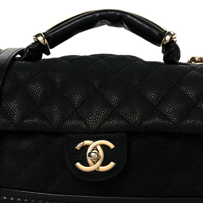 Chanel Iridescent Grained Calfskin Medium Globe Trotter Flap Black 9 of 11