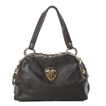 Gucci Calfskin Medium Babouska Dome Satchel Dark Brown 1 of 16