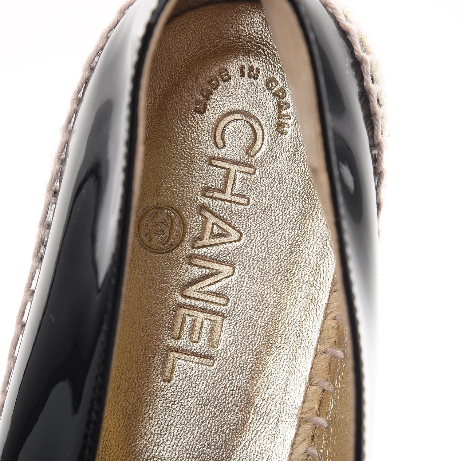Chanel Patent CC Espadrilles 39 Black 8 of 9
