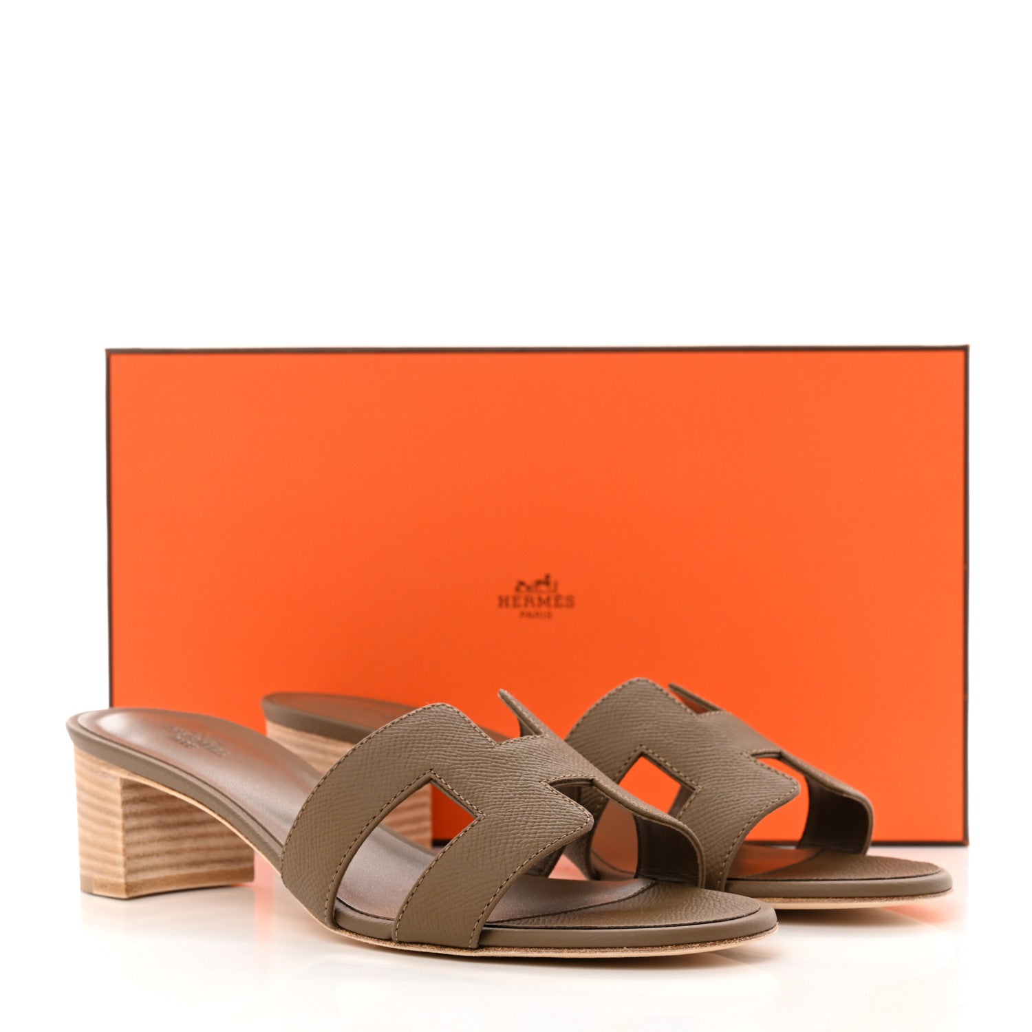 Hermes Epsom Oasis Sandals 39 Etoupe 9 of 9