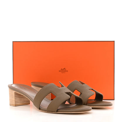 Hermes Epsom Oasis Sandals 39 Etoupe 9 of 9